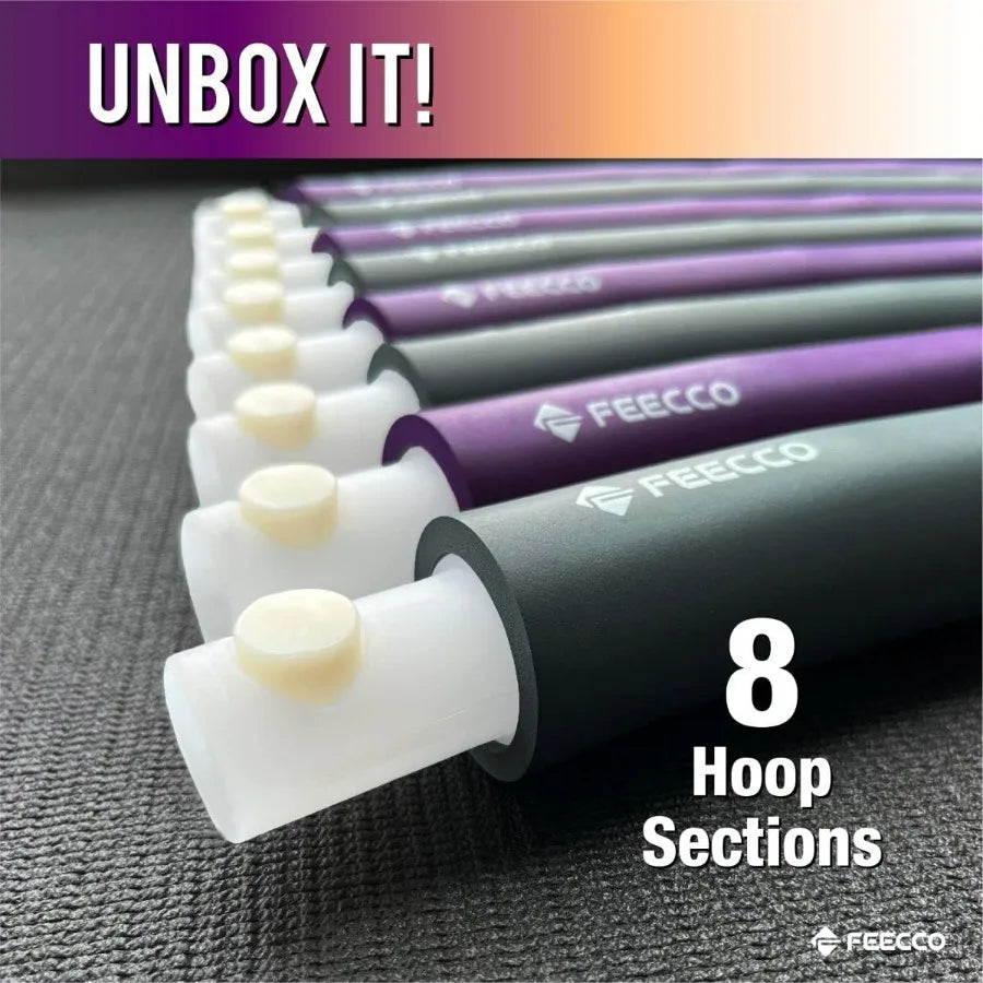 Weighted Fitness Hoop With Detachable Sections For Weight Loss