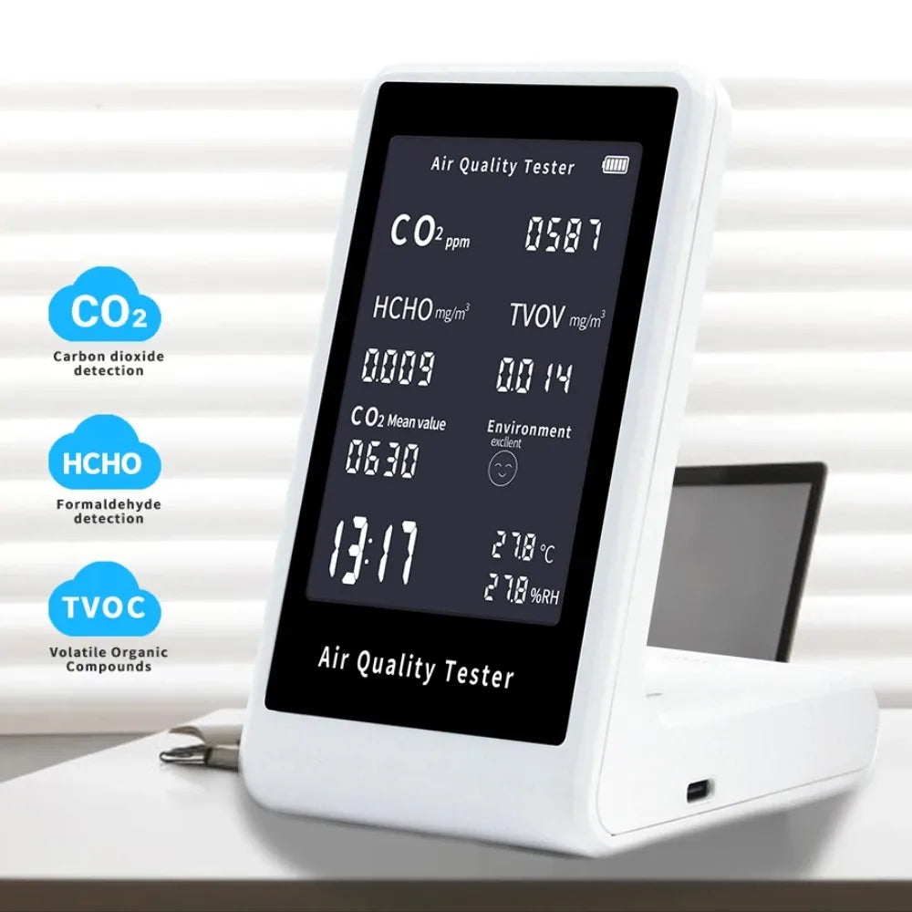 Home Indoor Air Quality Tester Multimeter CO2 TVOC HCHO Meter