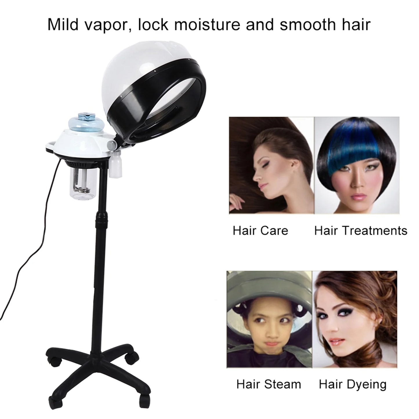 Professional Salon Hooded Hair Steamer Rolling Stand DOACT