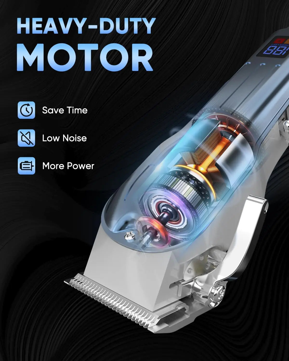 Sejoy Professional Hair Clipper Kit Cordless Electric Trimmer for Men