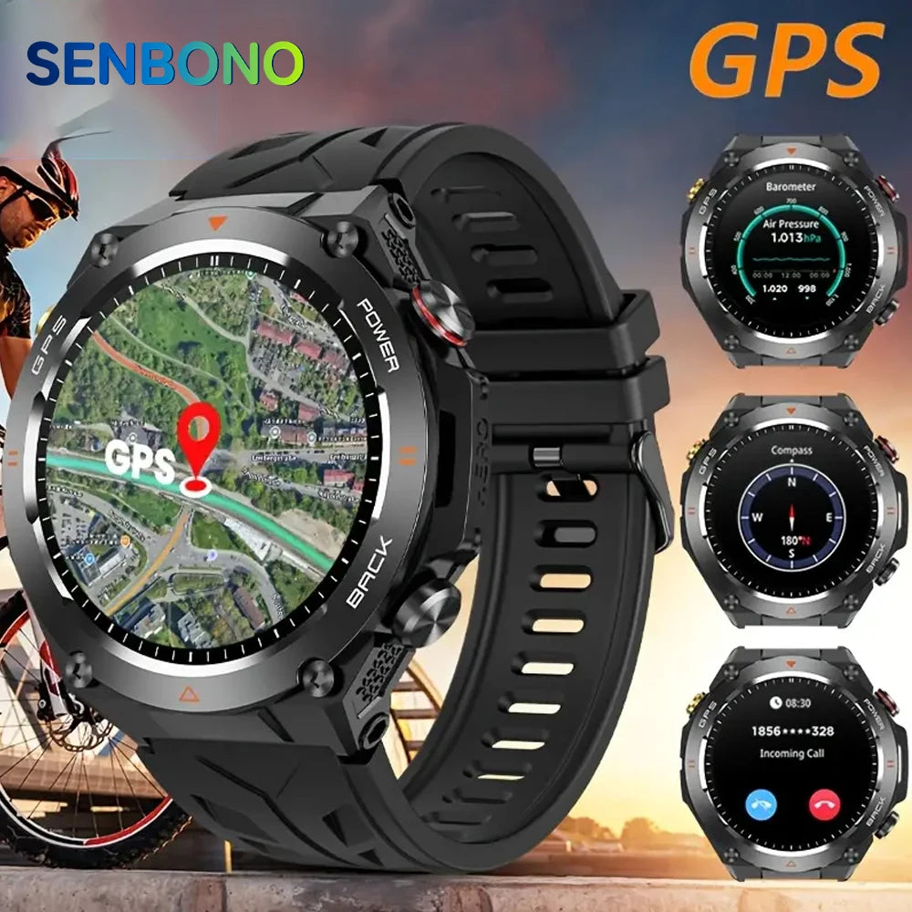 Senbono Built In GPS Smartwatch With Bluetooth Call