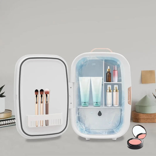 12L Beauty Fridge-50W/48W Dual-Function Cooling/Heating Cosmetic Refrigerator with Smart Thermostat, Compact Mini Skincare Fridg