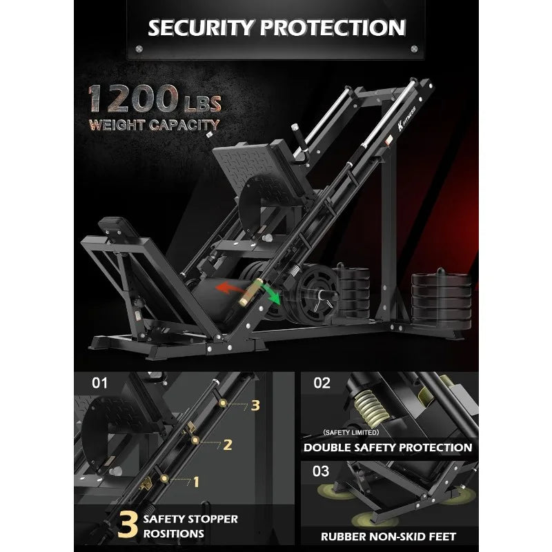 YTYIN Leg Press Hack Squat Machine Two in One SpaceGym
