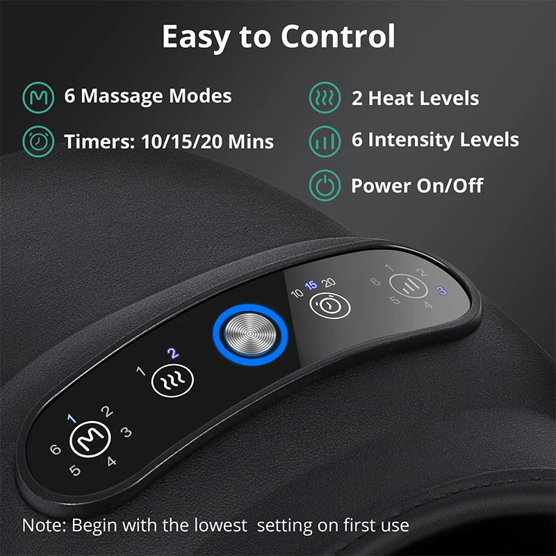 Wireless Electric Hand Massager with Air Compression and Hot Compress for Palm Acupoint Massage and Muscle Relaxation