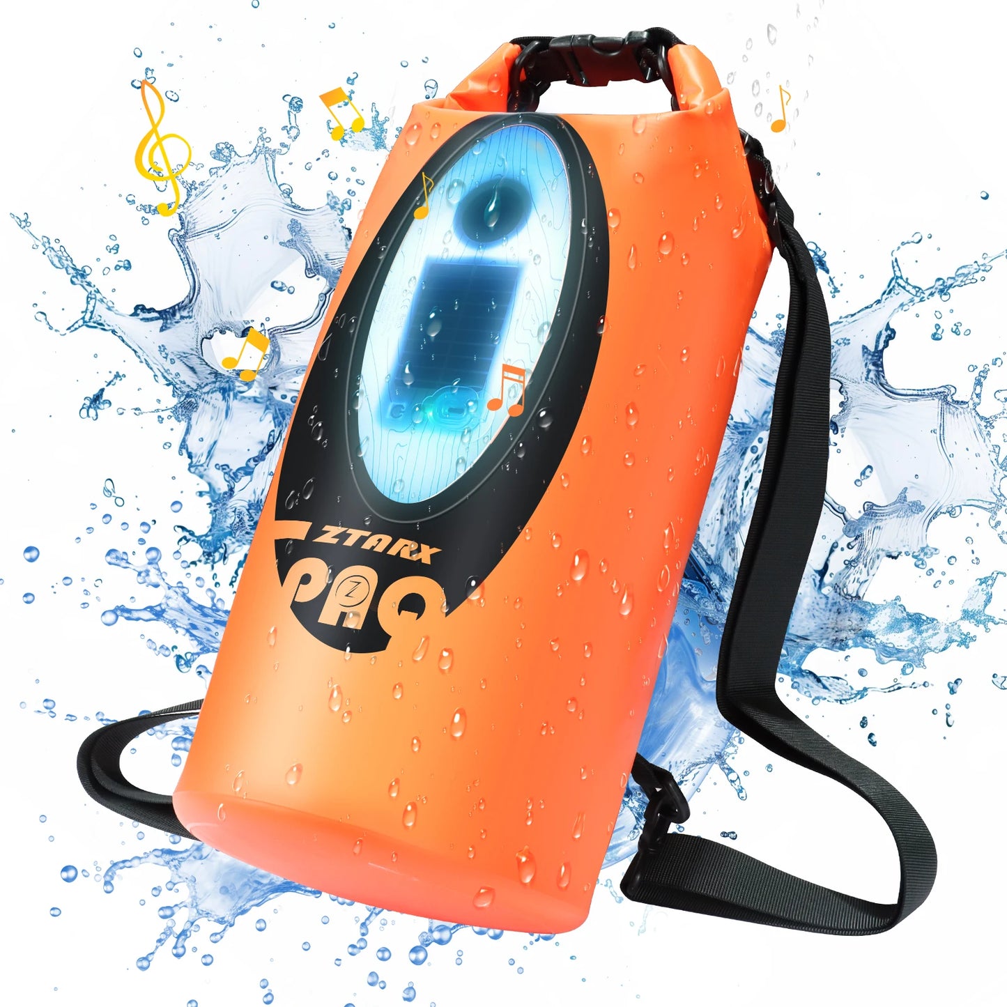 SELORSS Solar Powered Waterproof Backpack Bluetooth Speaker
