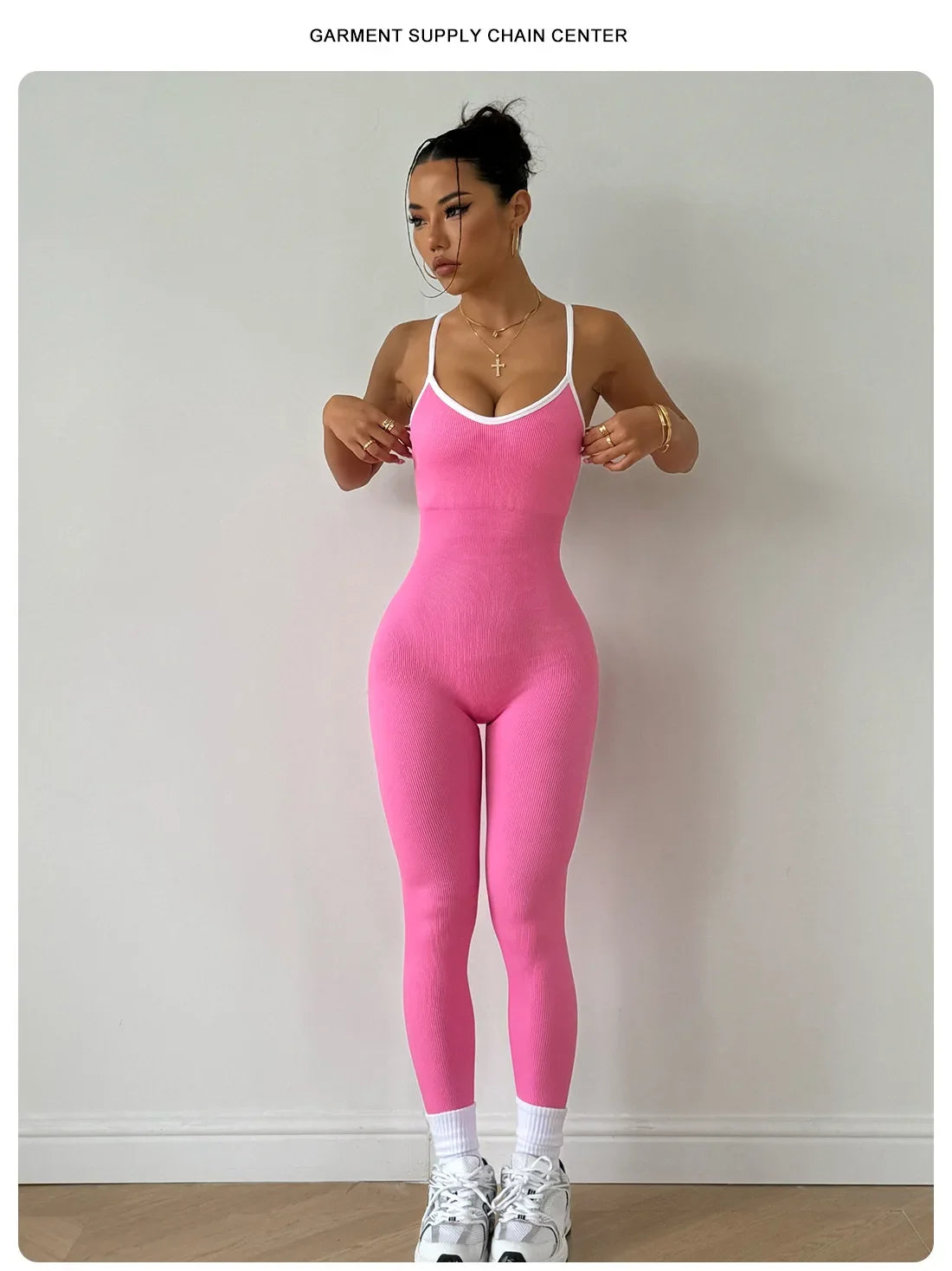 OLOEYERCN Cross Back Jumpsuit Women Yoga Bodysuit Fitness