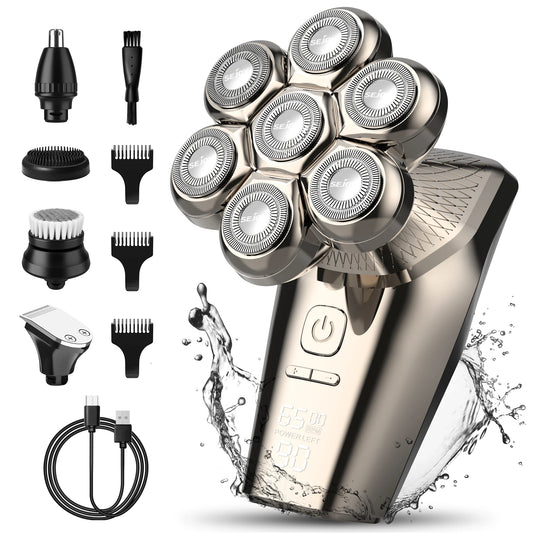 Sejoy Electric Head Shaver For Bald Men 7 Blades Floating