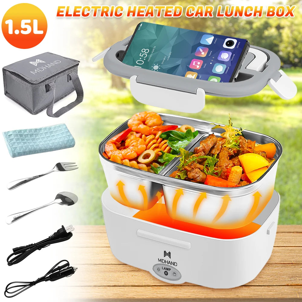 MDHAND 3 In 1 Electric Lunch Box Heater 65W Leakproof