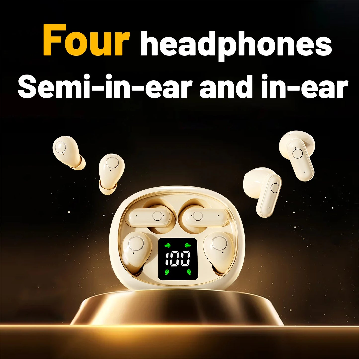 SHUKE Mini Sleep Earbuds Wireless Bluetooth Headphones Noise Cancellation