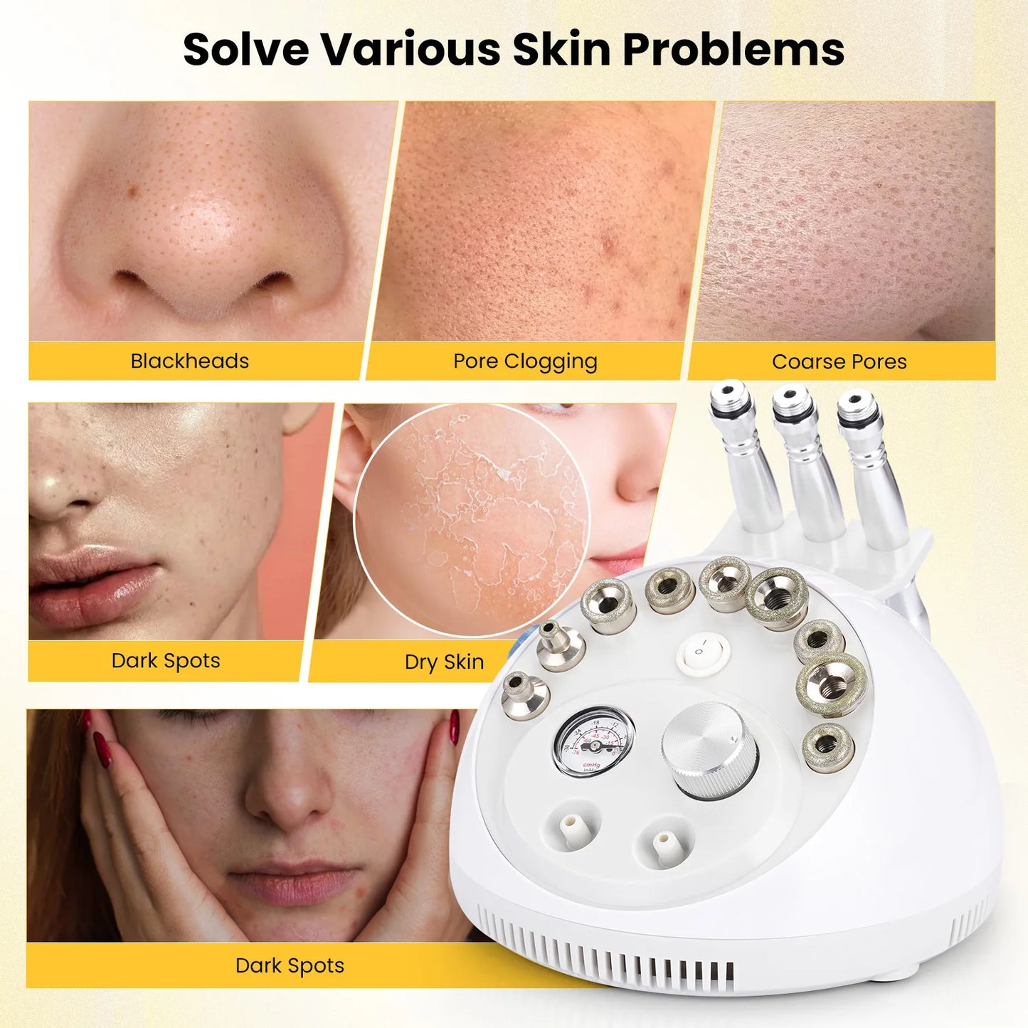 Facial Diamond Microdermabrasion Machine professional home use Beauty Machine Removal Wrinkle Facial Peeling Tools