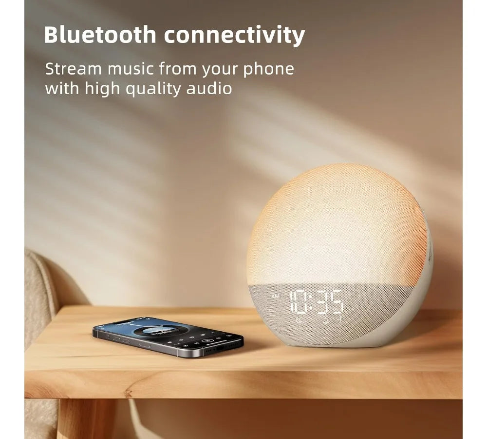 Sunrise Alarm Clock With White Noise And Bluetooth Speaker