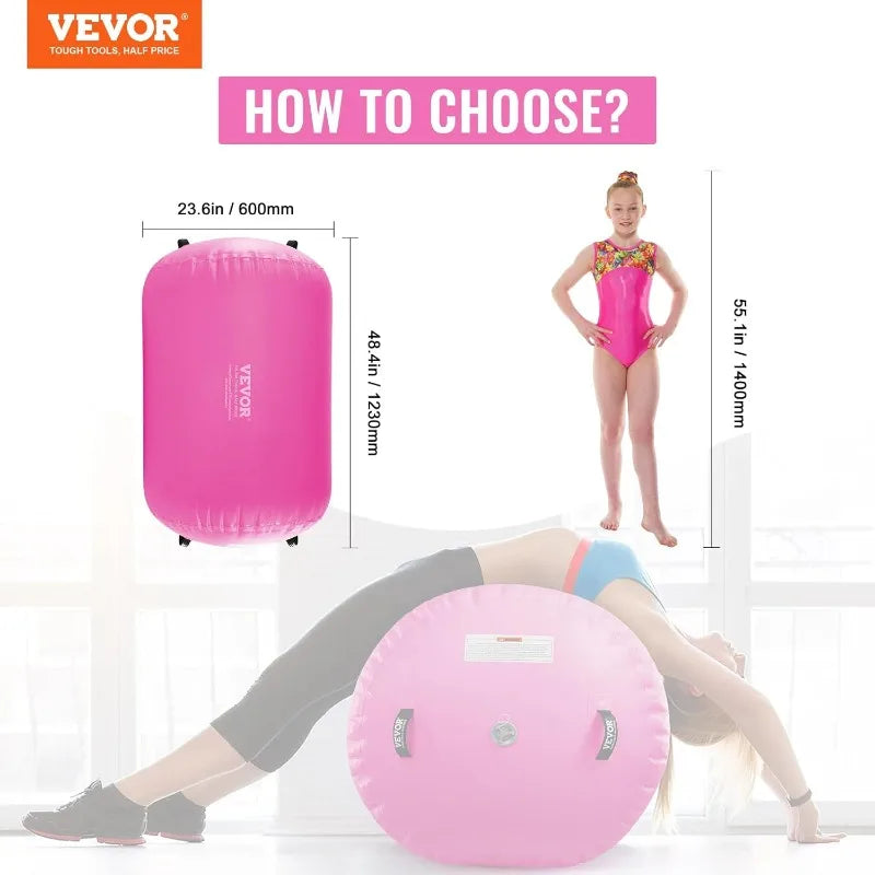 VEVOR Inflatable Gymnastics Air Mat With Electric Pump