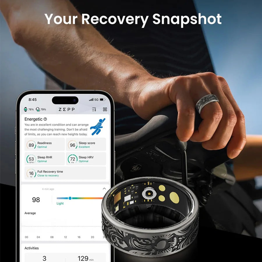Smart Ring Fitness Tracker Sleep Monitor Waterproof