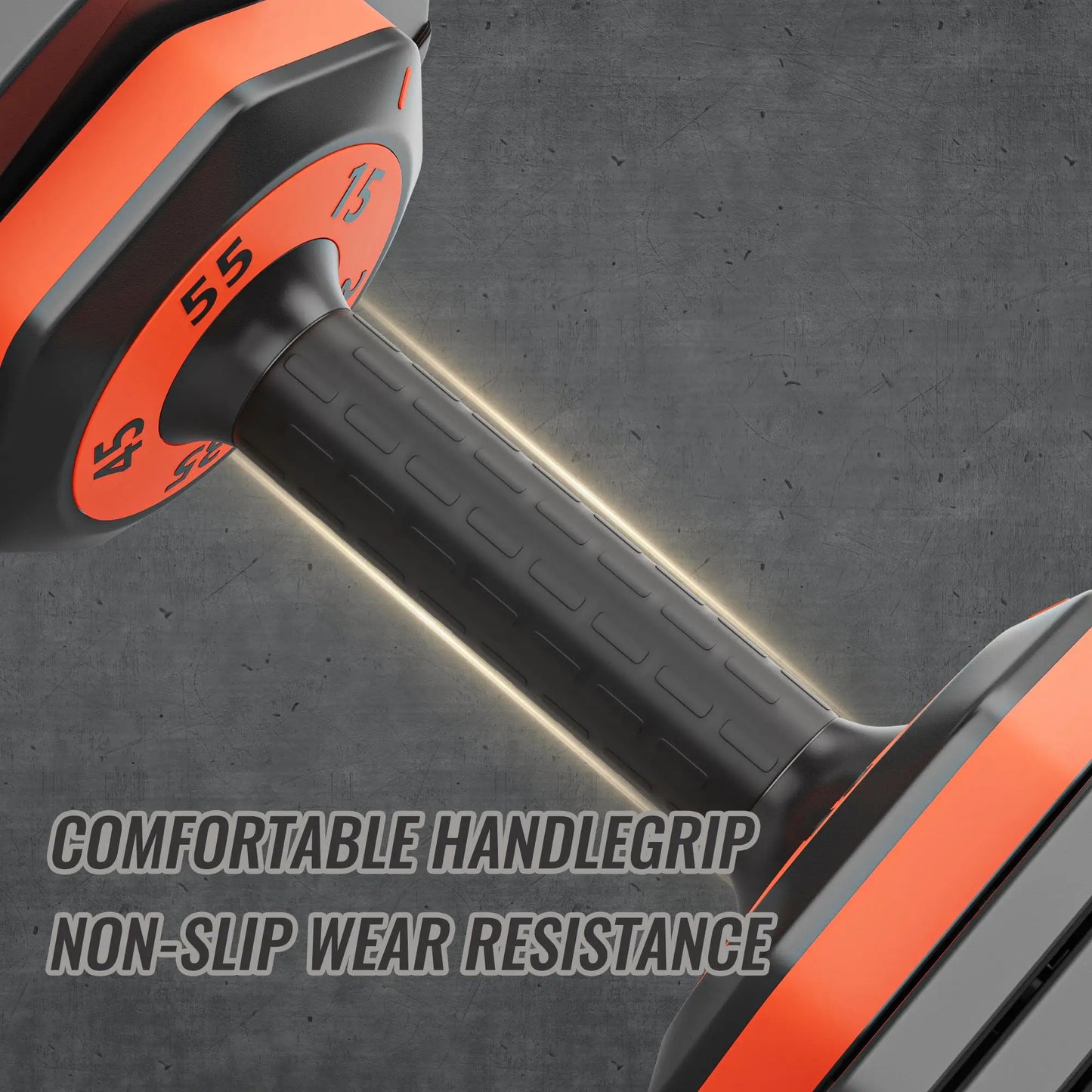 Adjustable 55LB 5-in-1 Dumbbell Set with Anti-Slip Metal Handle - Perfect for Home Gym Strength Training