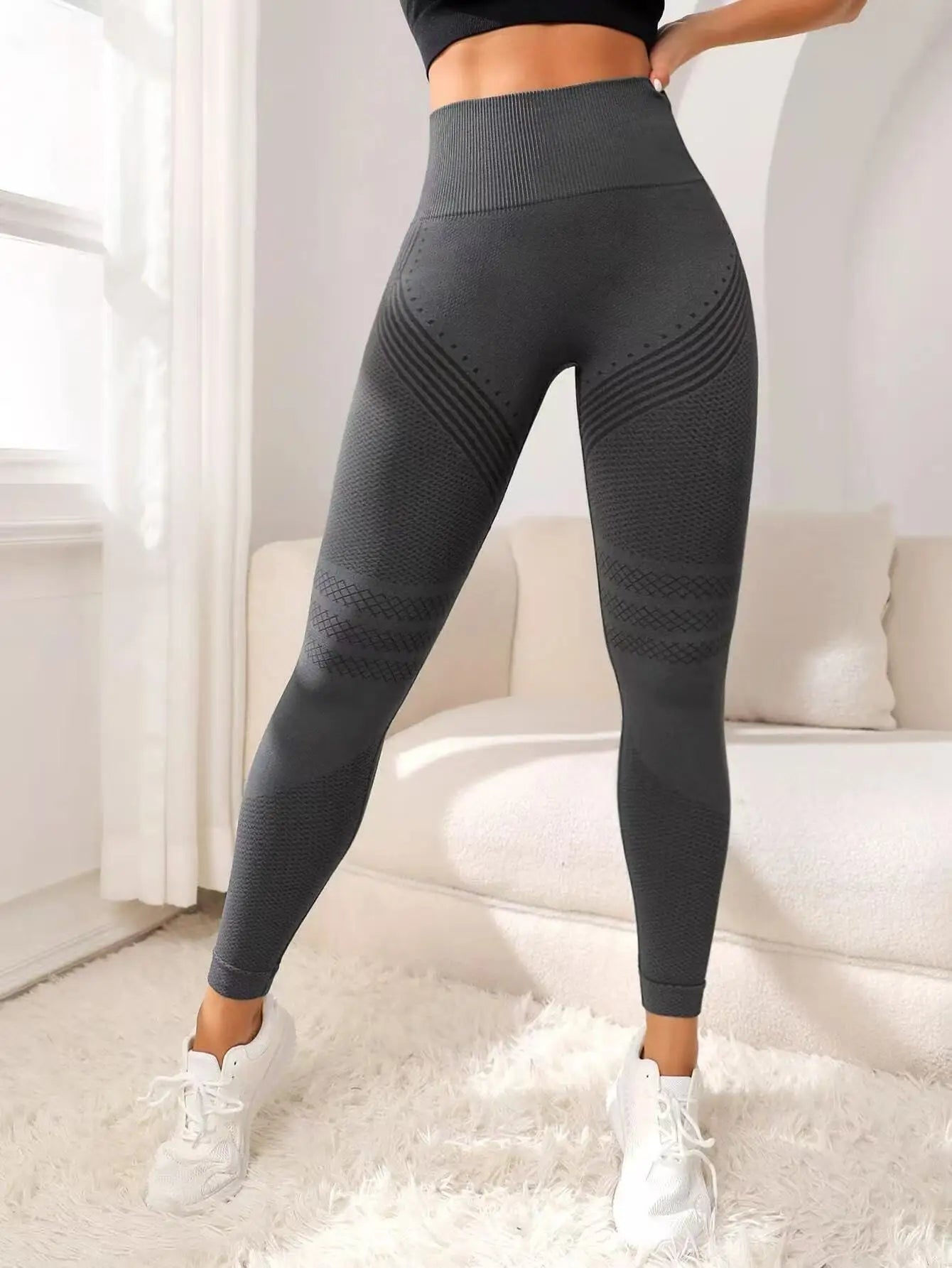 Cellulite 3D Leggings High Waist Butt Lifting Tummy Control