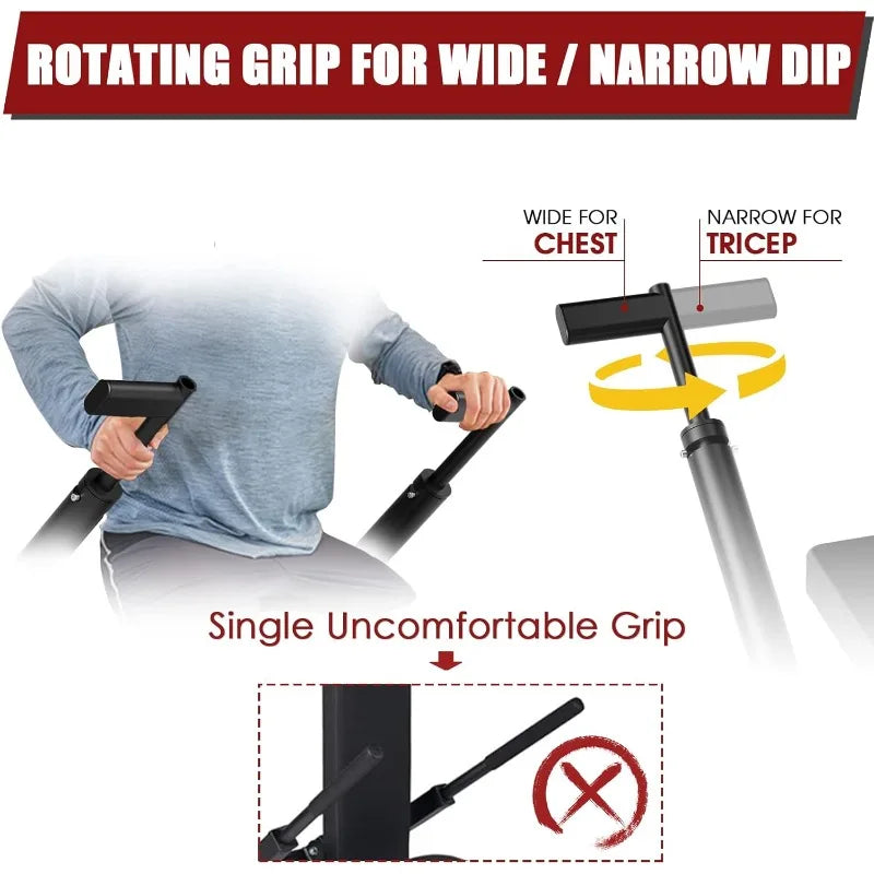 YTYIN Seated Dip Machine Plate Loaded Tricep Press for Chest