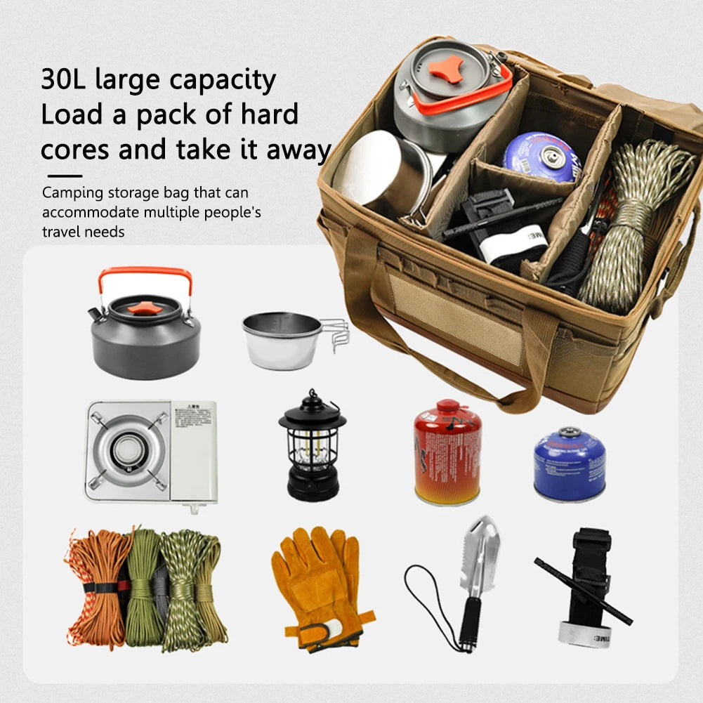 VKTECH Camping Utensil Organizer Collapsible Stove Storage Case
