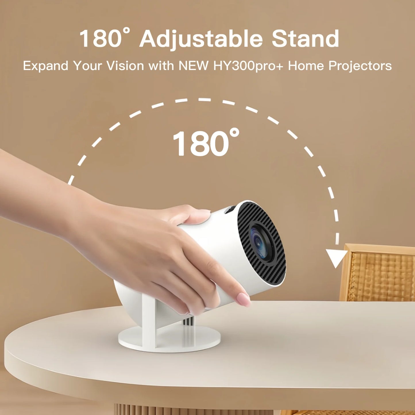 LynCast Smart Projector with WiFi Bluetooth 4K Auto Keystone AirMouse