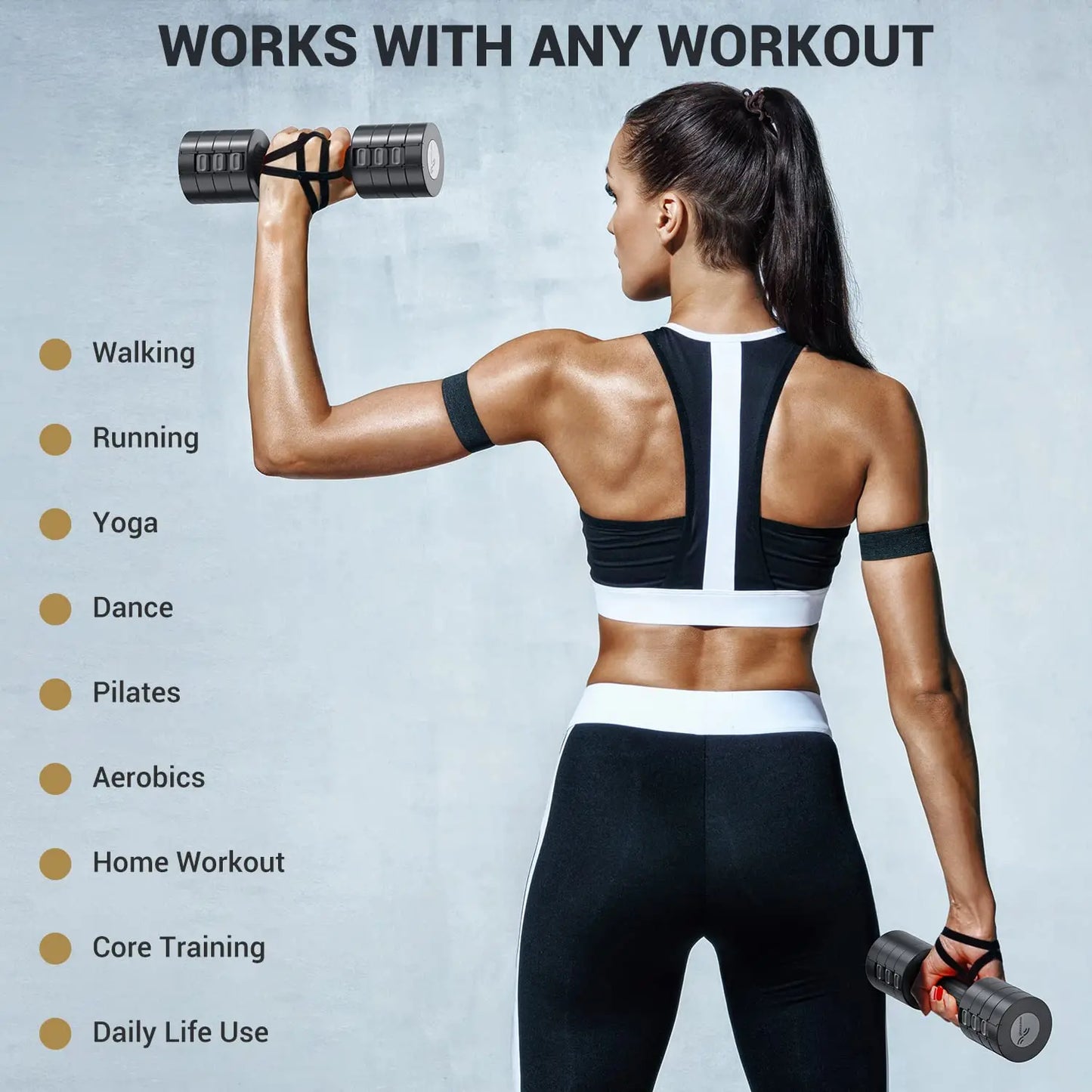 Sportneer Adjustable Dumbbell Set Fast Adjust Home Gym Weights