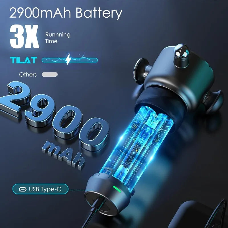 Gun Deep Tissue, Cordless Vibrating Muscle Massage Gun - Handheld Mini Massager for Back, Neck and Fascial Binding - Ta