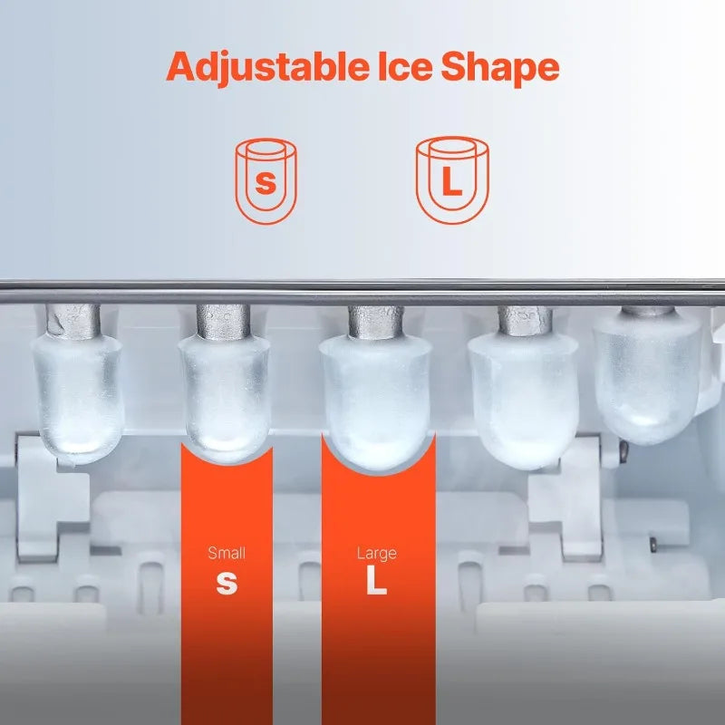 XMSJ Countertop Ice Maker Self Cleaning Portable Ice Machine