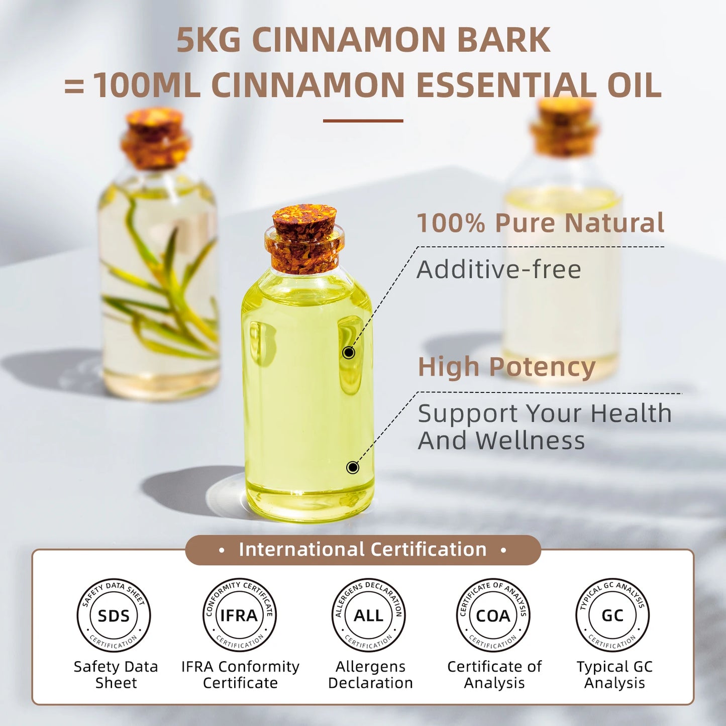 HIQILI Cinnamon Bark Pure Essential Oil for Aromatherapy