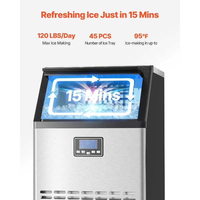 XMSJH Commercial Ice Maker Machine High Capacity Output
