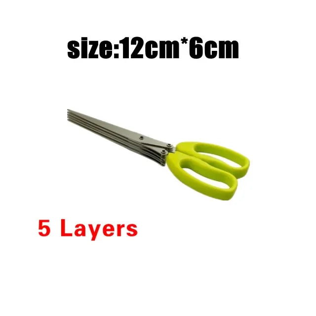Multi Layer Kitchen Scissors Stainless Steel Vegetable Cutter