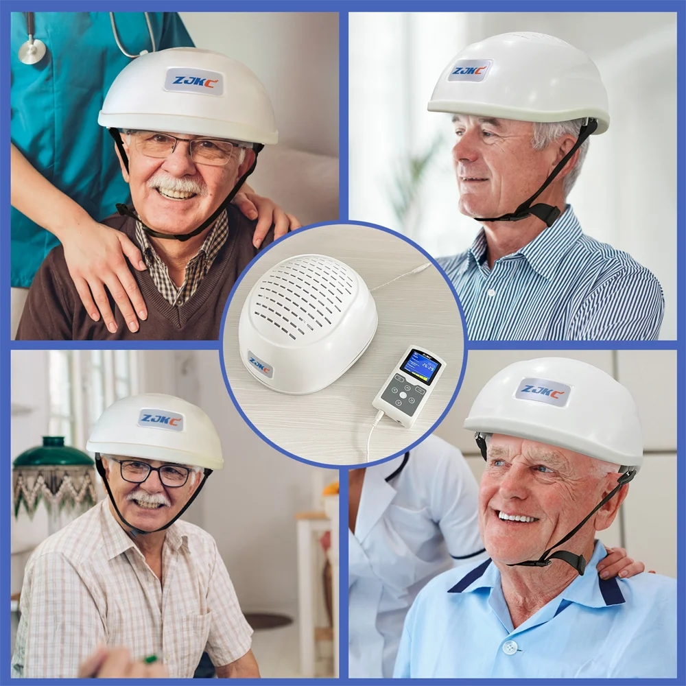 ZJKC Infrared Light Helmet 1070nm Dementia Therapy Device for Stroke Victims Enhance Brain Activity and Cognition