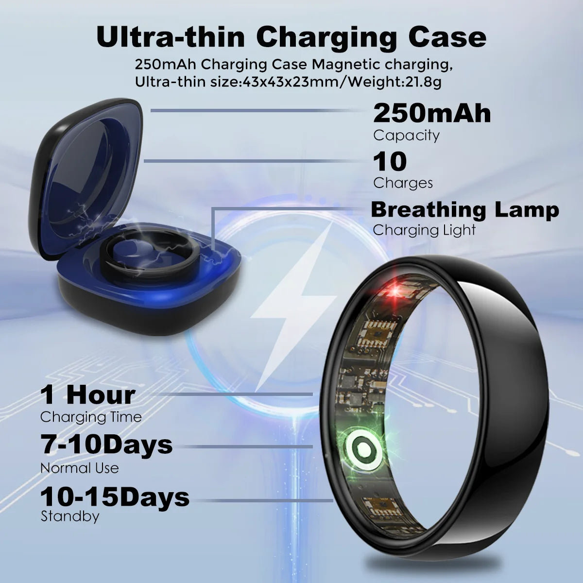 Miro R1 Smart Ring Health Tracker Blood Oxygen Heart Rate