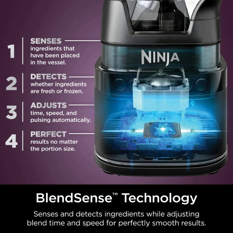 Ninja Detect Kitchen System Power Blender and Processor with Blend Sense Technology Silver TB400