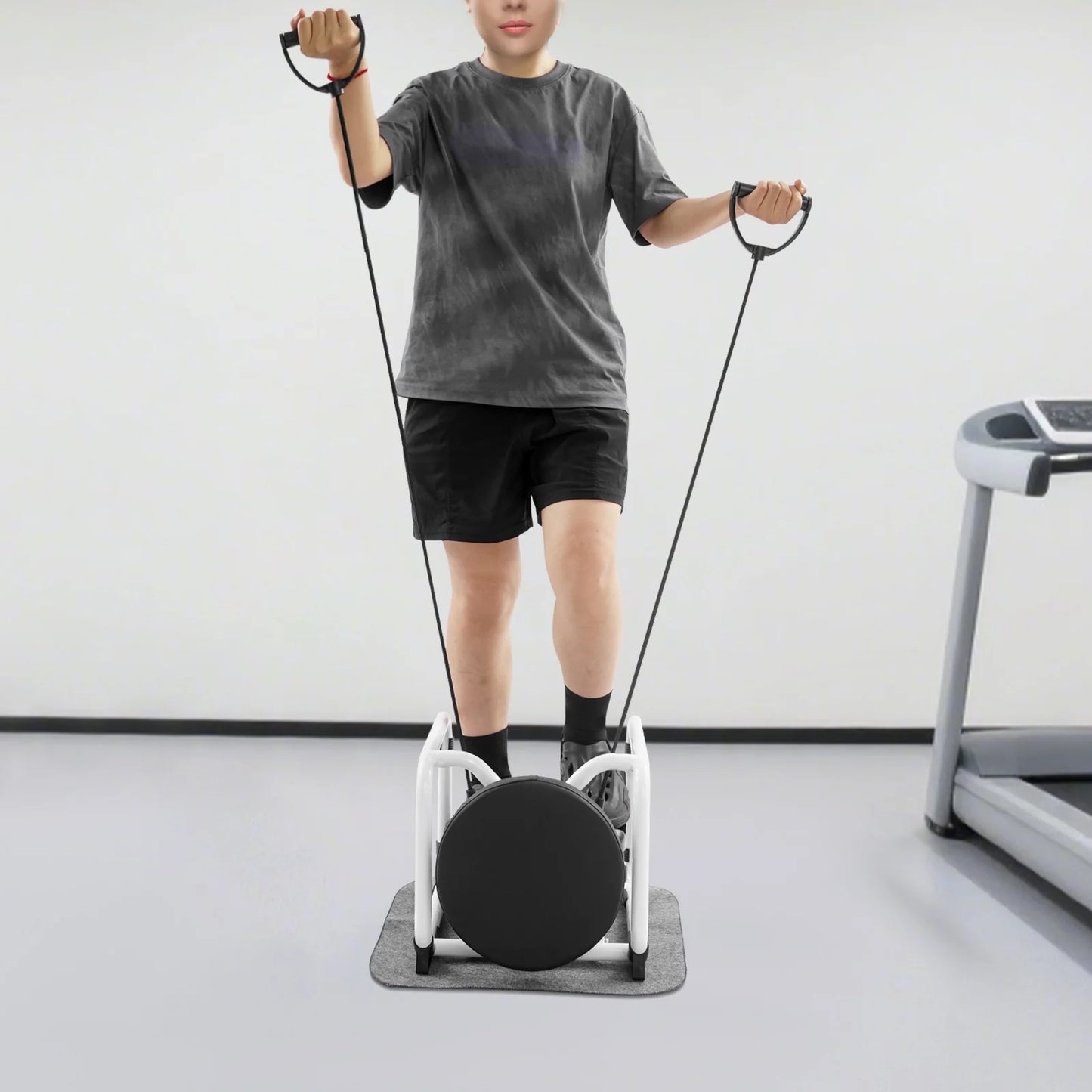 Multi Function Stepper With Seat Resistance Bands And LED Display