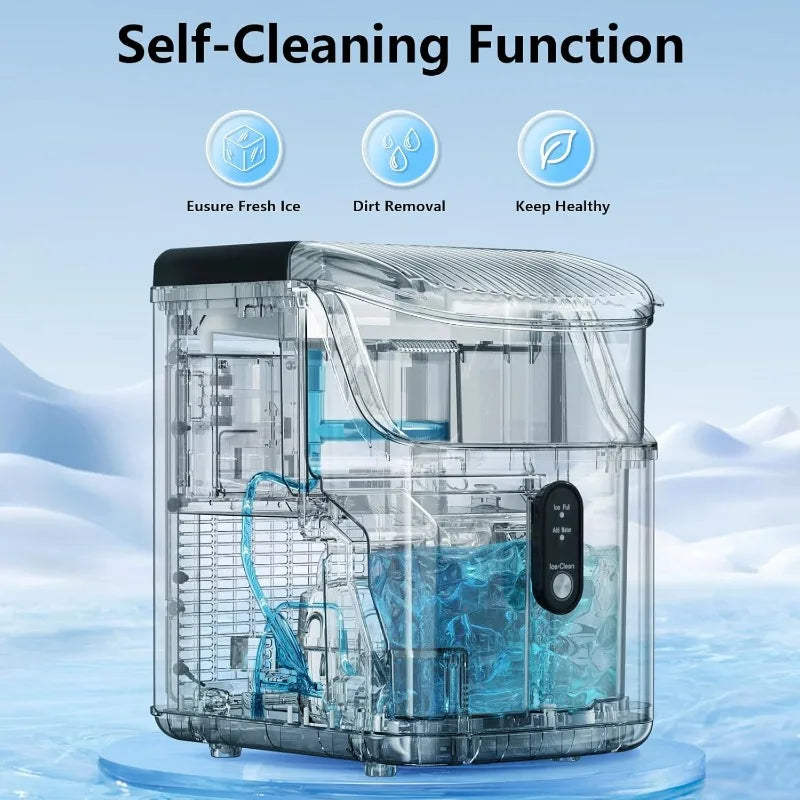 XMSJ Nugget Ice Maker Countertop Portable 36 Lbs 24 Hours