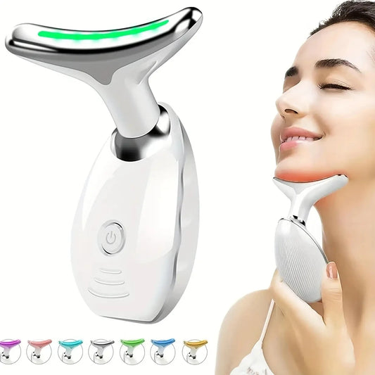 Commodity 7LED Color Vibrating Neck and Face Massager USB Charging