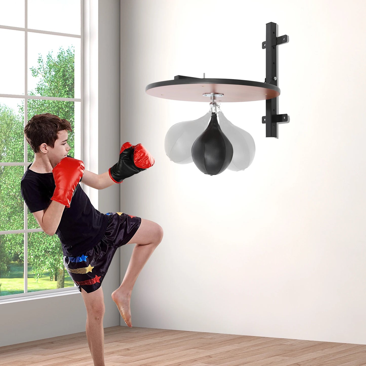Heavy Duty Boxing Training Equipment  Speed Bag Platform Kit with Punching Ball in Homes, Gyms, Companies, Schools, etc.