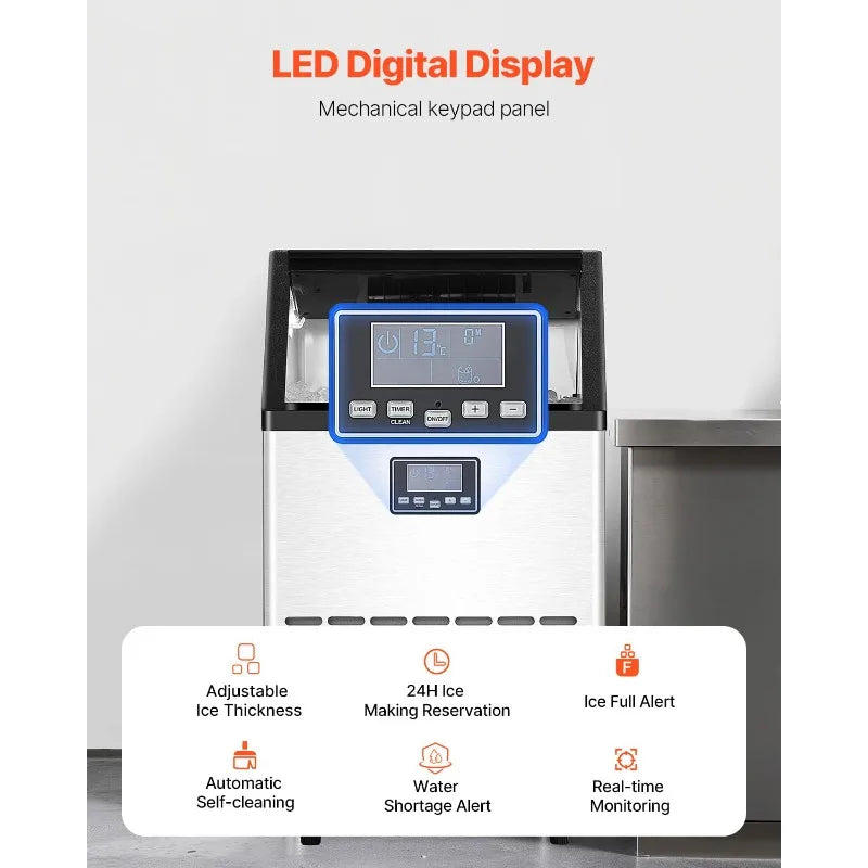 XMSJH Commercial Ice Maker Machine High Capacity Output