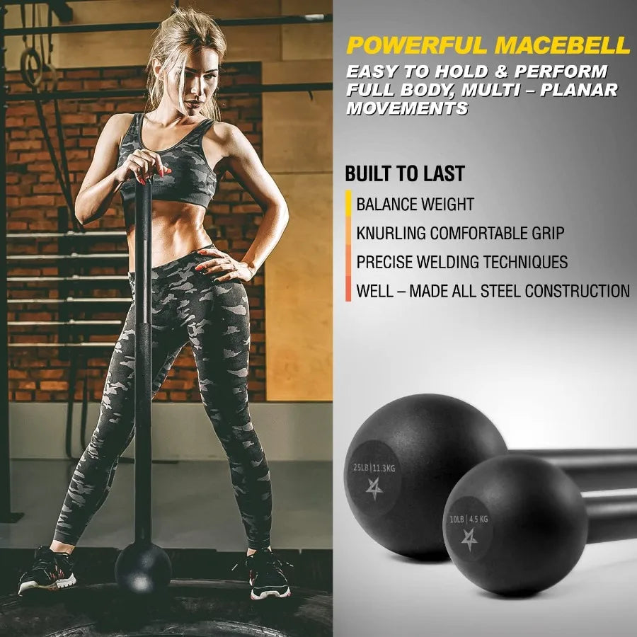 Yes4All Steel Mace Bell for Full Body Strength Training