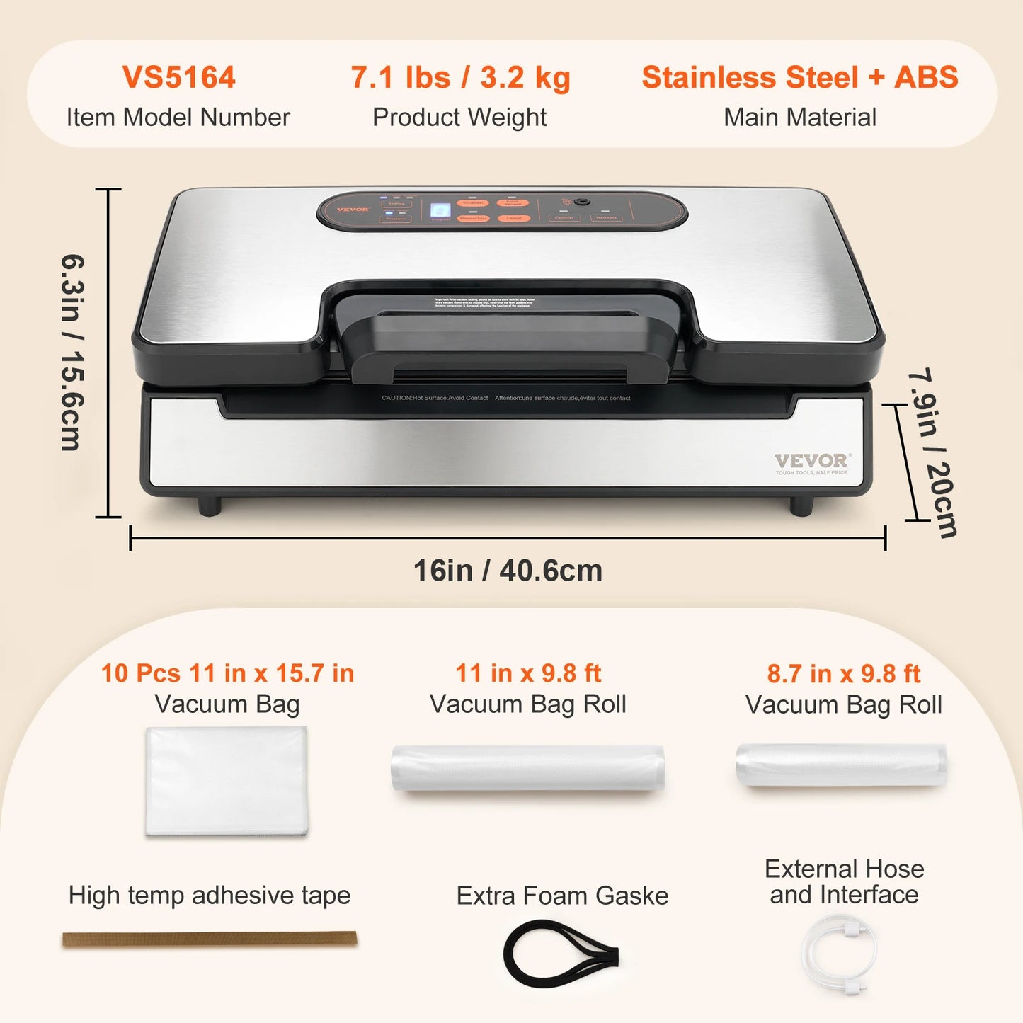 SucceBuy Multifunction Vacuum Sealer Machine With Bag Cutter Storage