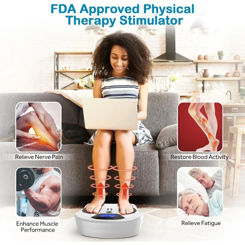 Creliver Foot Nerve Muscle Stimulator Pro TENS and EMS Foot Massager for Neuropathy Circulation and Body Pain Relief