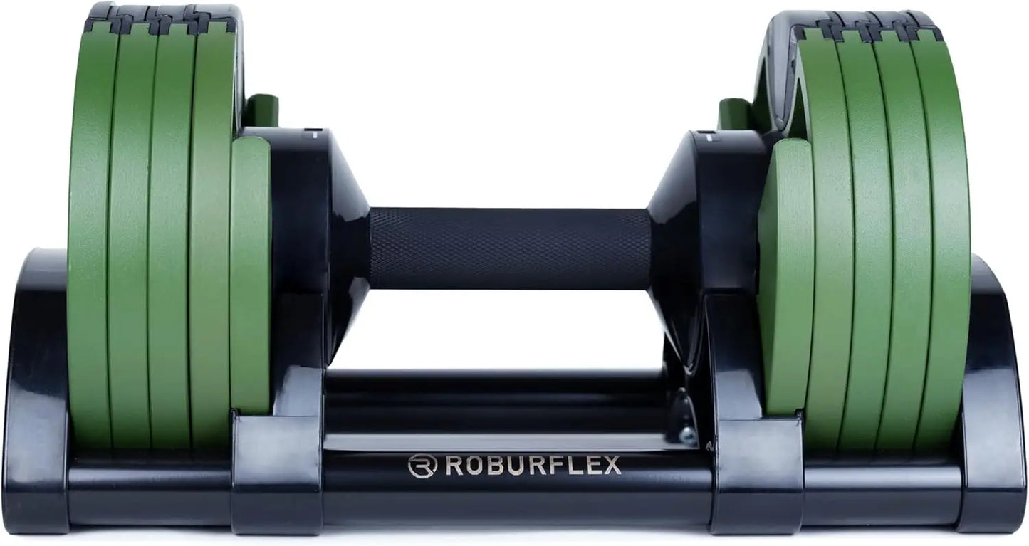 Adjustable Dumbbell Set With Quick Weight Change For Home Gyms