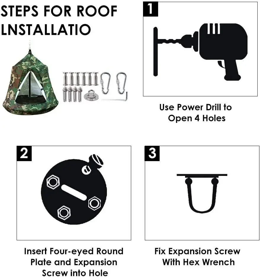 Hanging Tree Tent For Kids Indoor Outdoor Waterproof Light String
