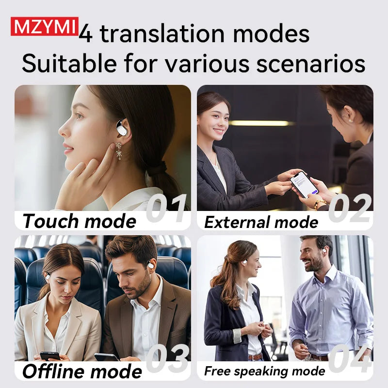 INMAS MZYMI Q39 AI Translation Earbuds With ENC Noise Cancelling