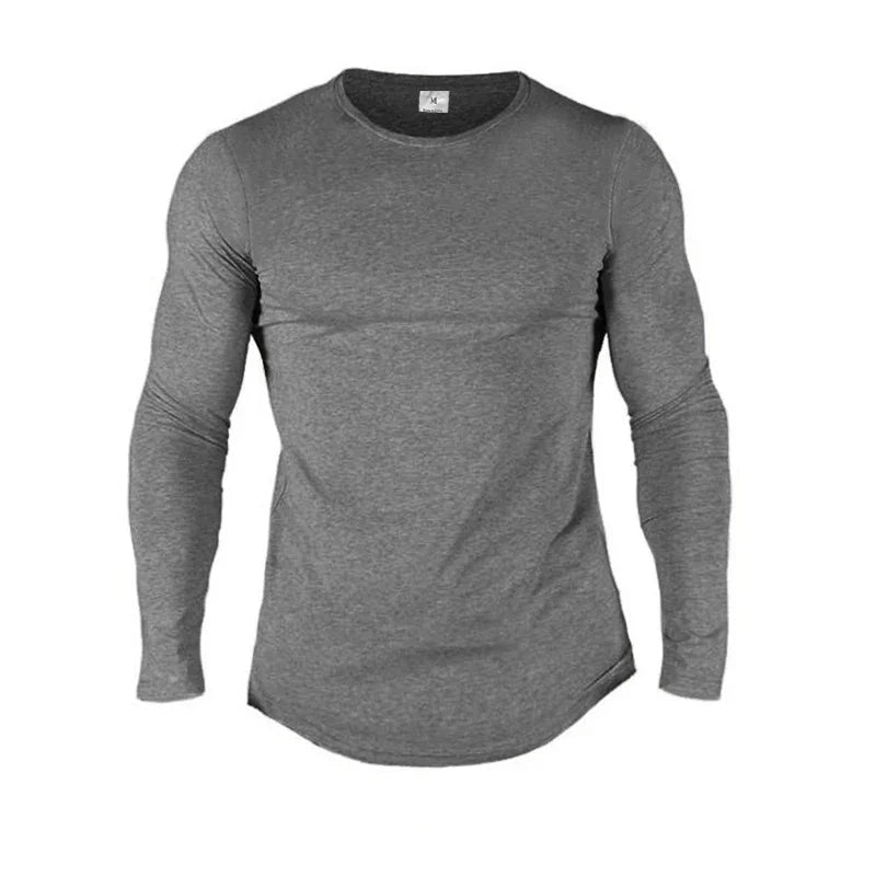Cotton Breathable Long Sleeve Gym Shirt For Workout