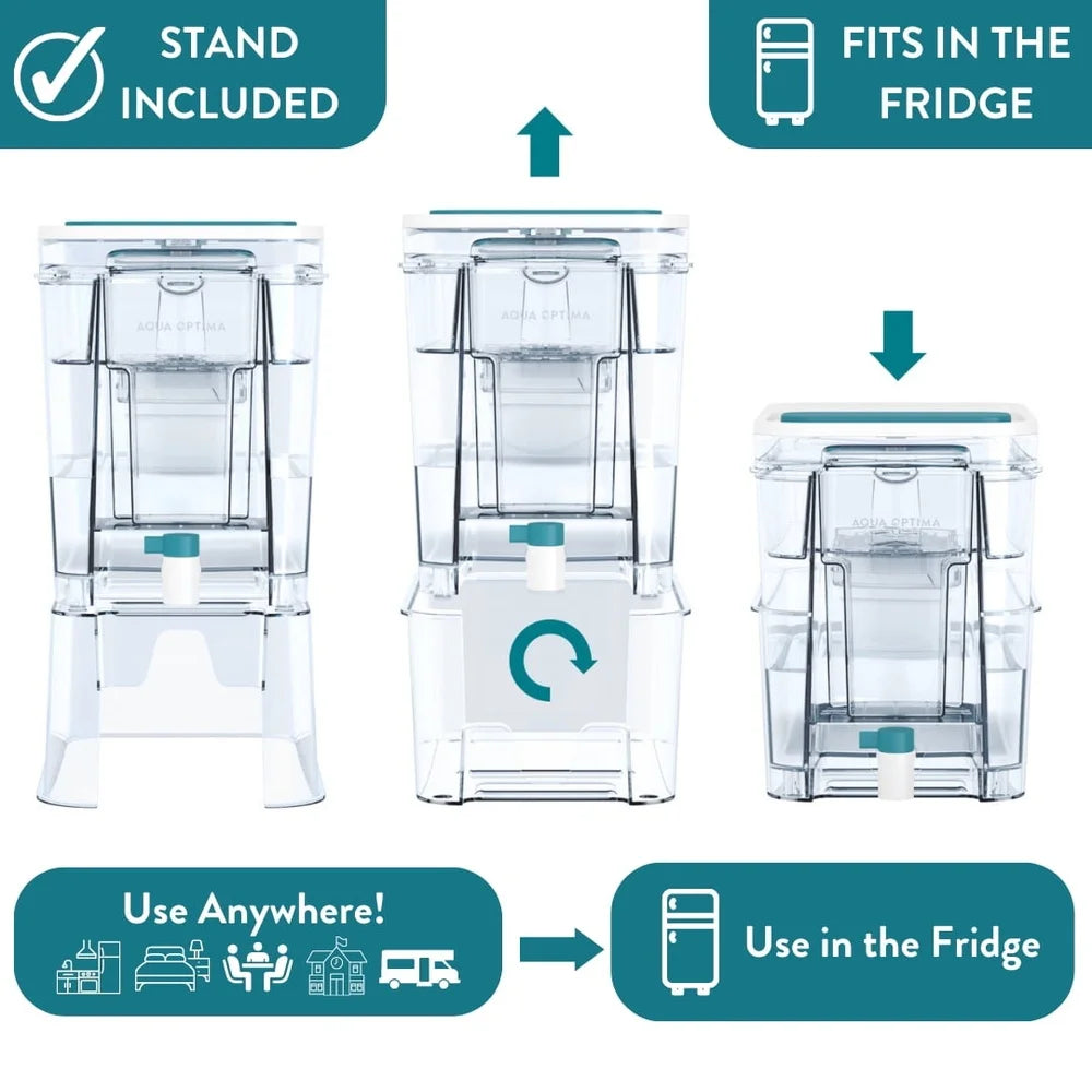 Pure Vibe Care Water Filter Dispenser BPA Free Fast Flow