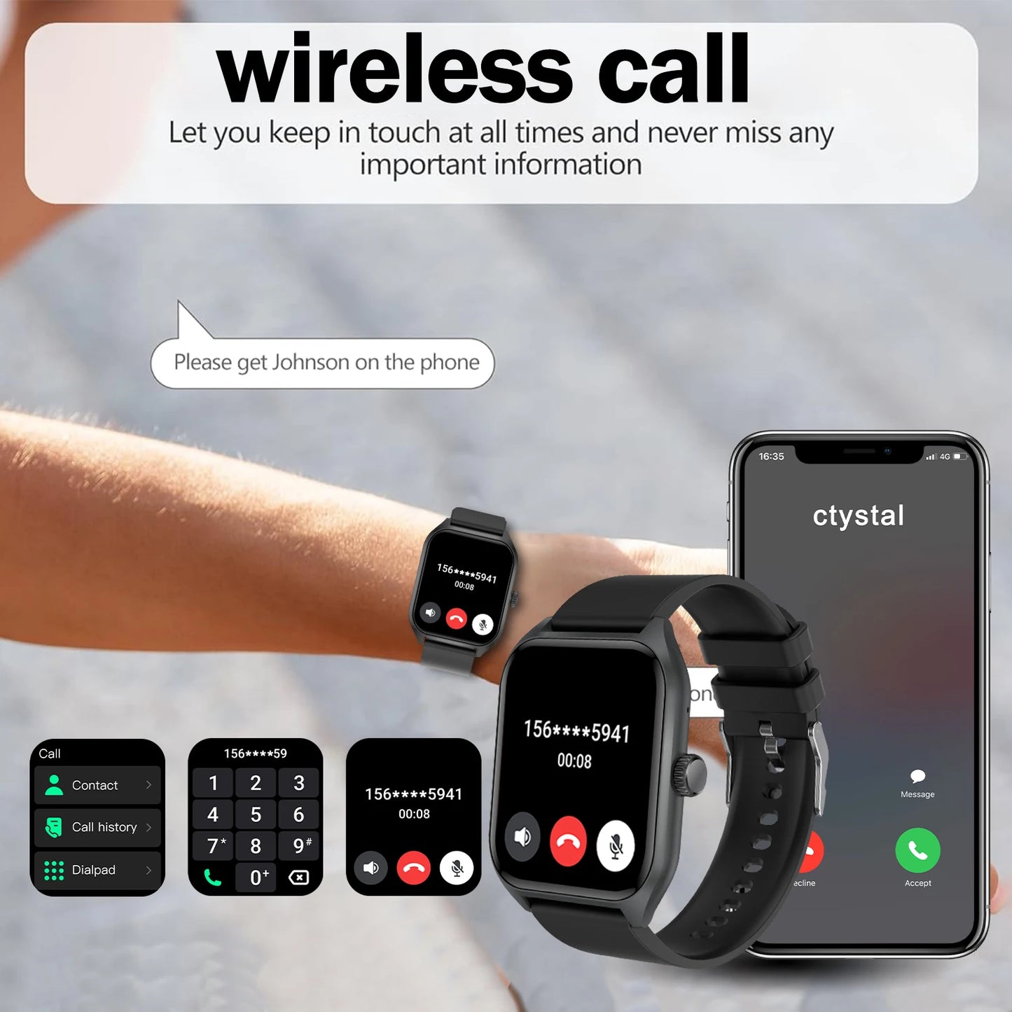 AI Voice Assistant Smart Watch for Men and Women with 1.96 Inch HD Screen Activity Tracker and 100 Plus Sports Sleep Heart Rate Monitor
