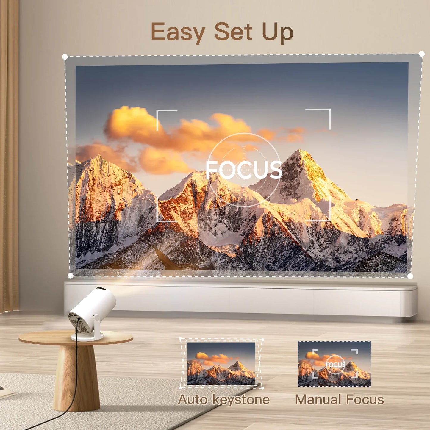 LynCast HY300 Pro Plus 4K Android Outdoor Projector