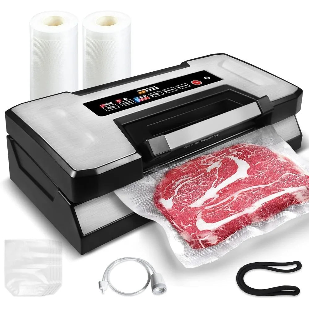 NEW 90Kpa Liquid Vacuum Sealer Machine Preservation Dry/Moist/Liquid Modes,LED Indicator Light,Handle Locked Design-Hot-Sell!
