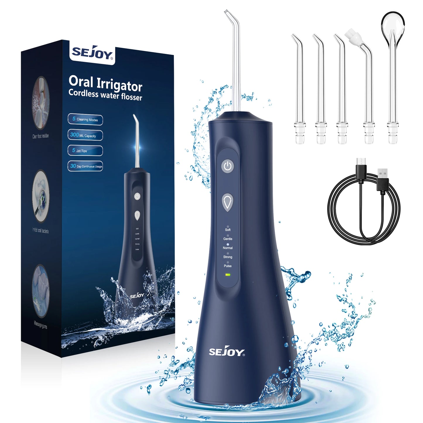 SEJOY Water Flosser Professional 5 Settings For Braces