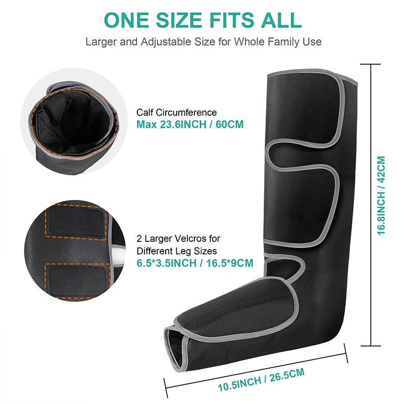 Medcursor Air Compression Leg Massager Calf Wraps for Blood Circulation and Relaxation Swelling Relief Physical Massage Boot