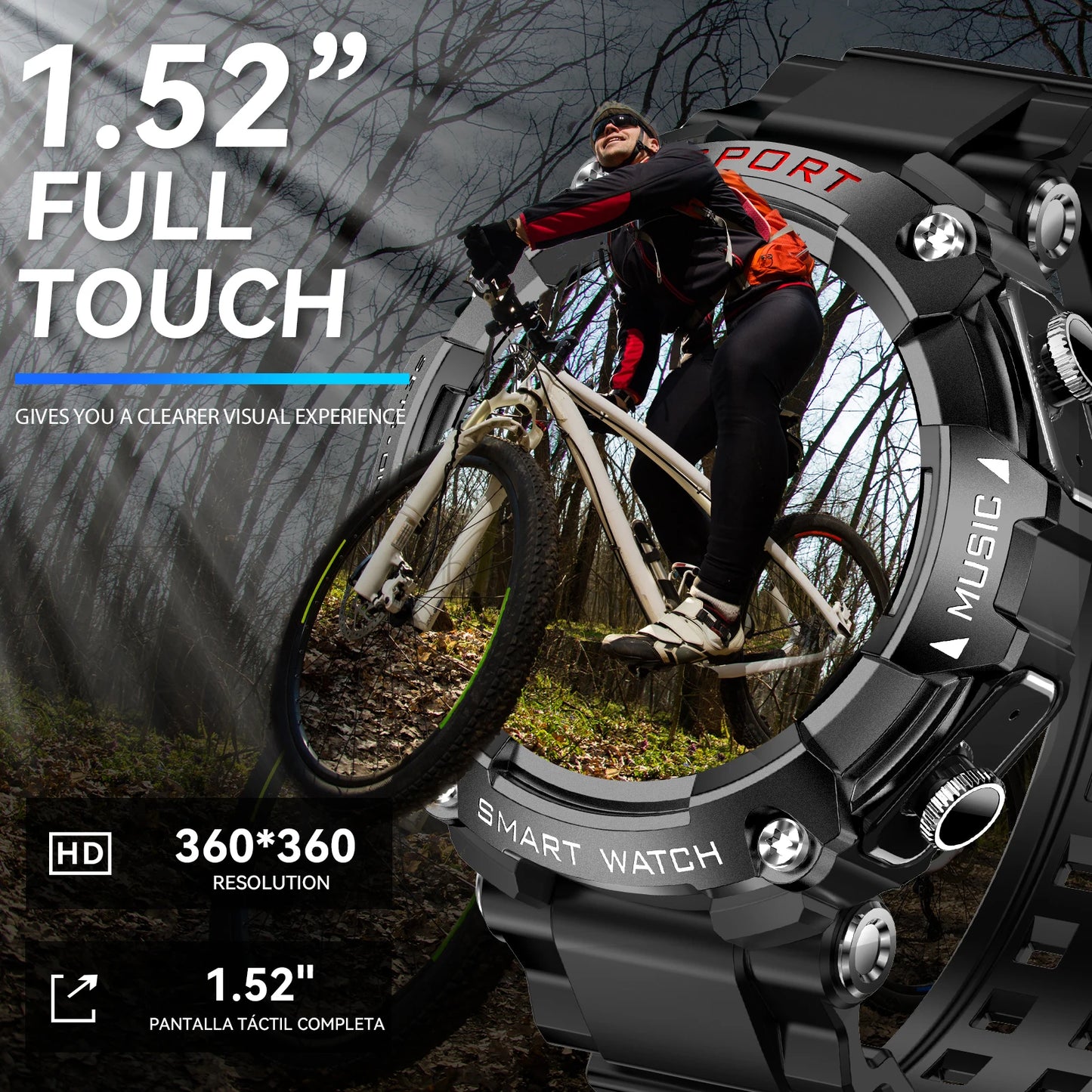 LaNikar Smart Watch AMOLED Display Heart Rate Monitoring In-Ear Headphones